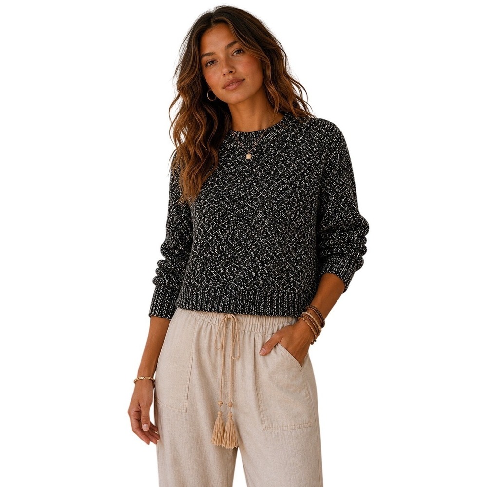 Zara Limited Edition Knit Marled Sweated Chunky Knit Cottagecore Minimalist  M